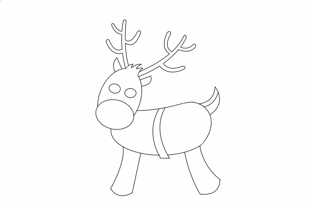Рисунок оленя на новый год. Поэтапное рисование оленя для детей. Новогодний олень рисунок. Новогодний олень карандашом. Новогодний олень рисунок карандашом.