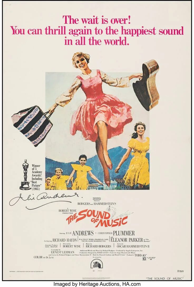 The Sound of Music, США, 1965 poster. Звуки музыки Постер.