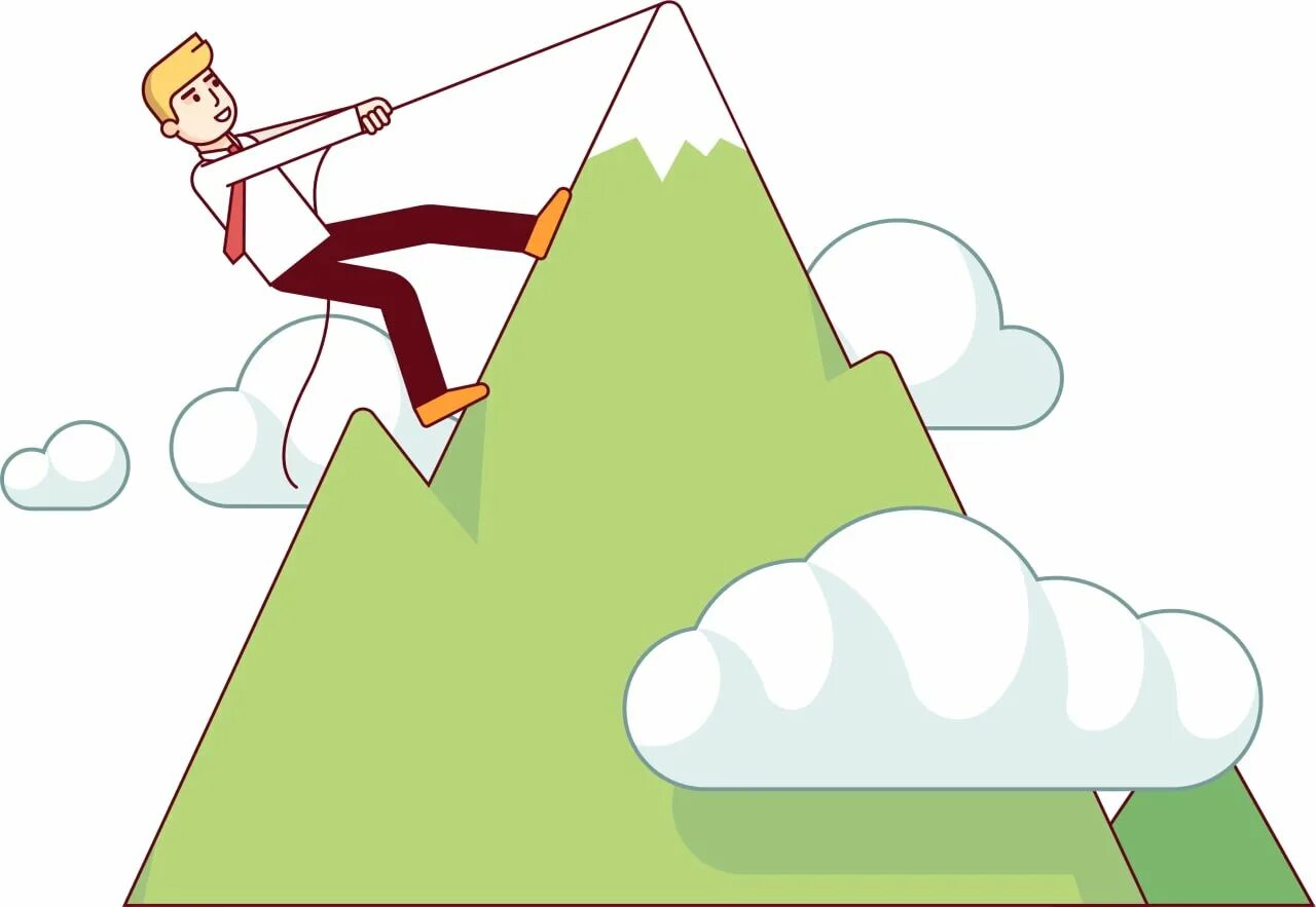 Картинки поднятие. Достижение цели иллюстрация. Путь к вершине успеха. Человечек поднимается в гору. Гора успеха.