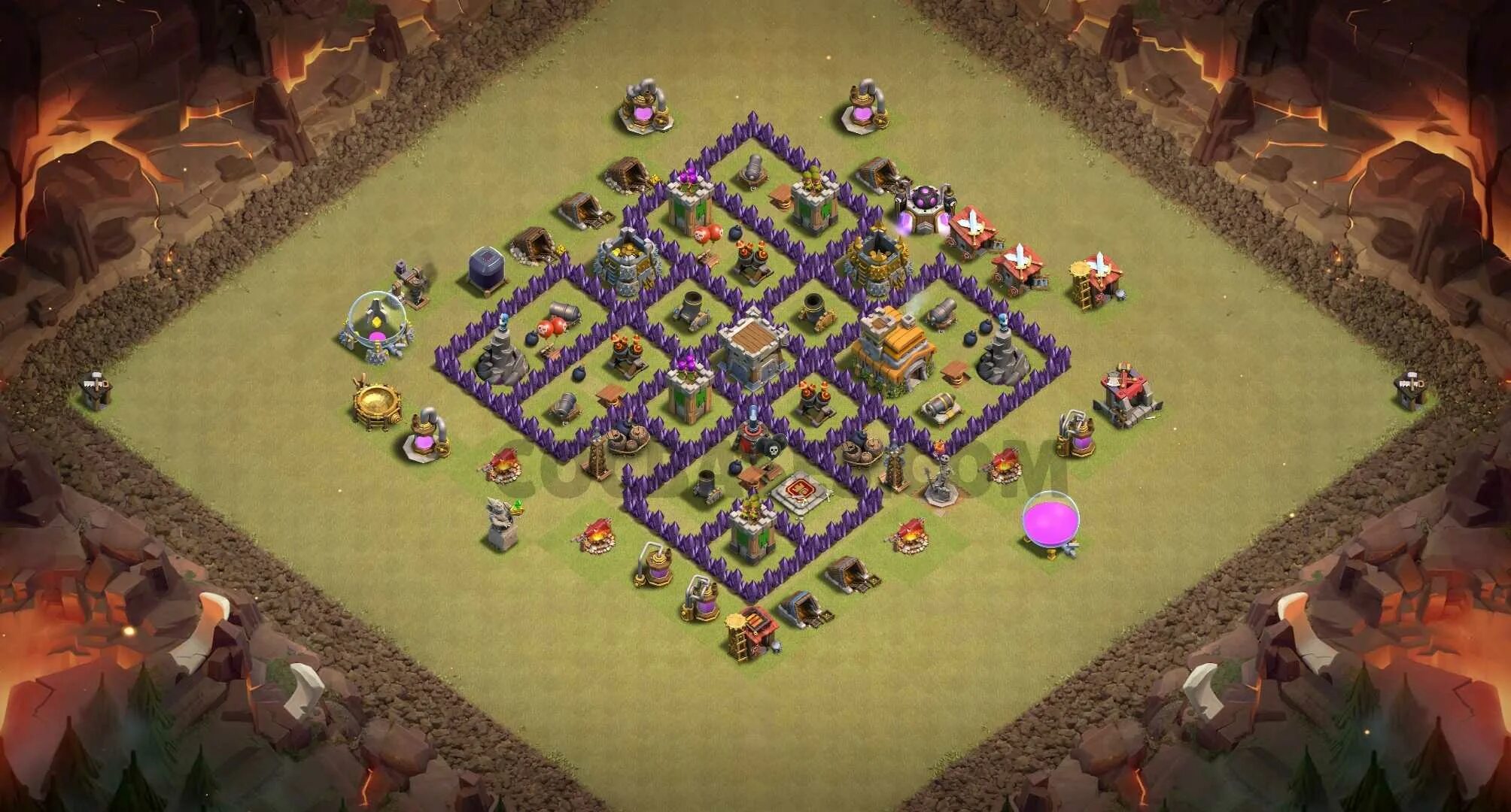Th7 base link. Clash of clans builder base 7. 4 ussu. Coc town hall 7 base layout. Base 7.