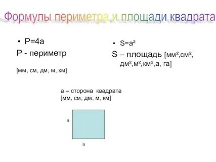 Найди площадь квадрата 4 мм