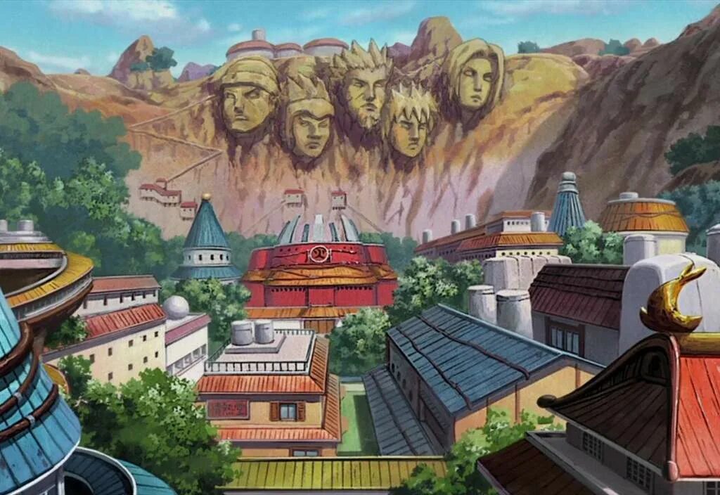 Деревня листвы. Деревня скрытого листа коноха. Коноха резиденция хокаге. Коноха резиденция хокаге. Деревня коноха из наруто.