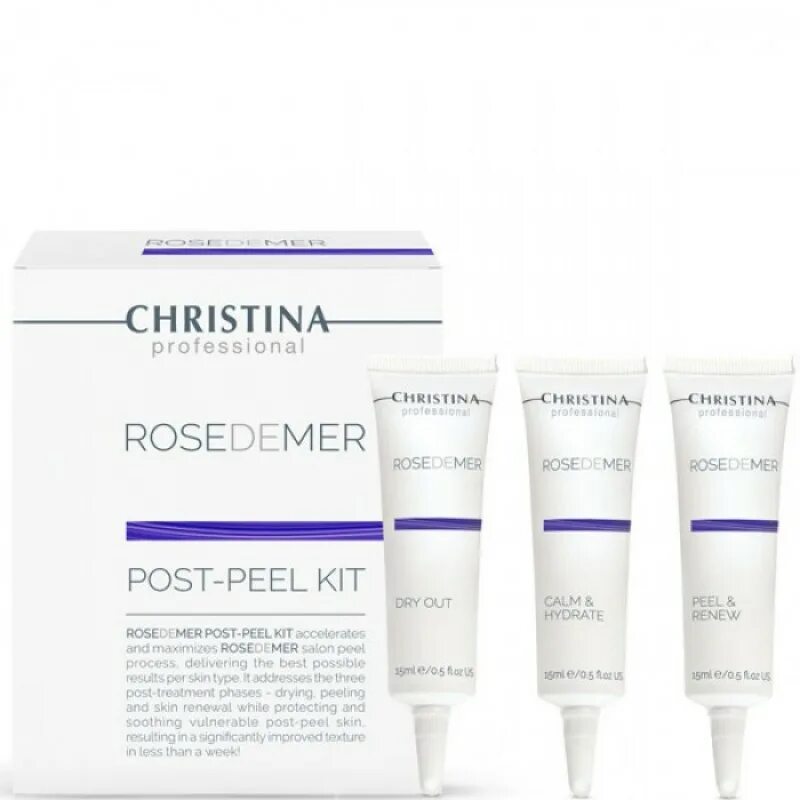 Пост пилинг. Christina набор для лица rose de mer post-peel kit для постпилингового ухода. christina пилинг rose.