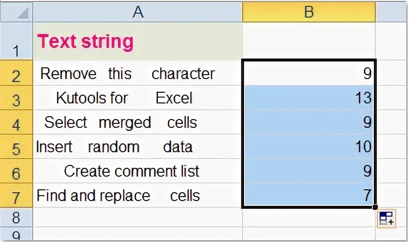 Text string. Text string