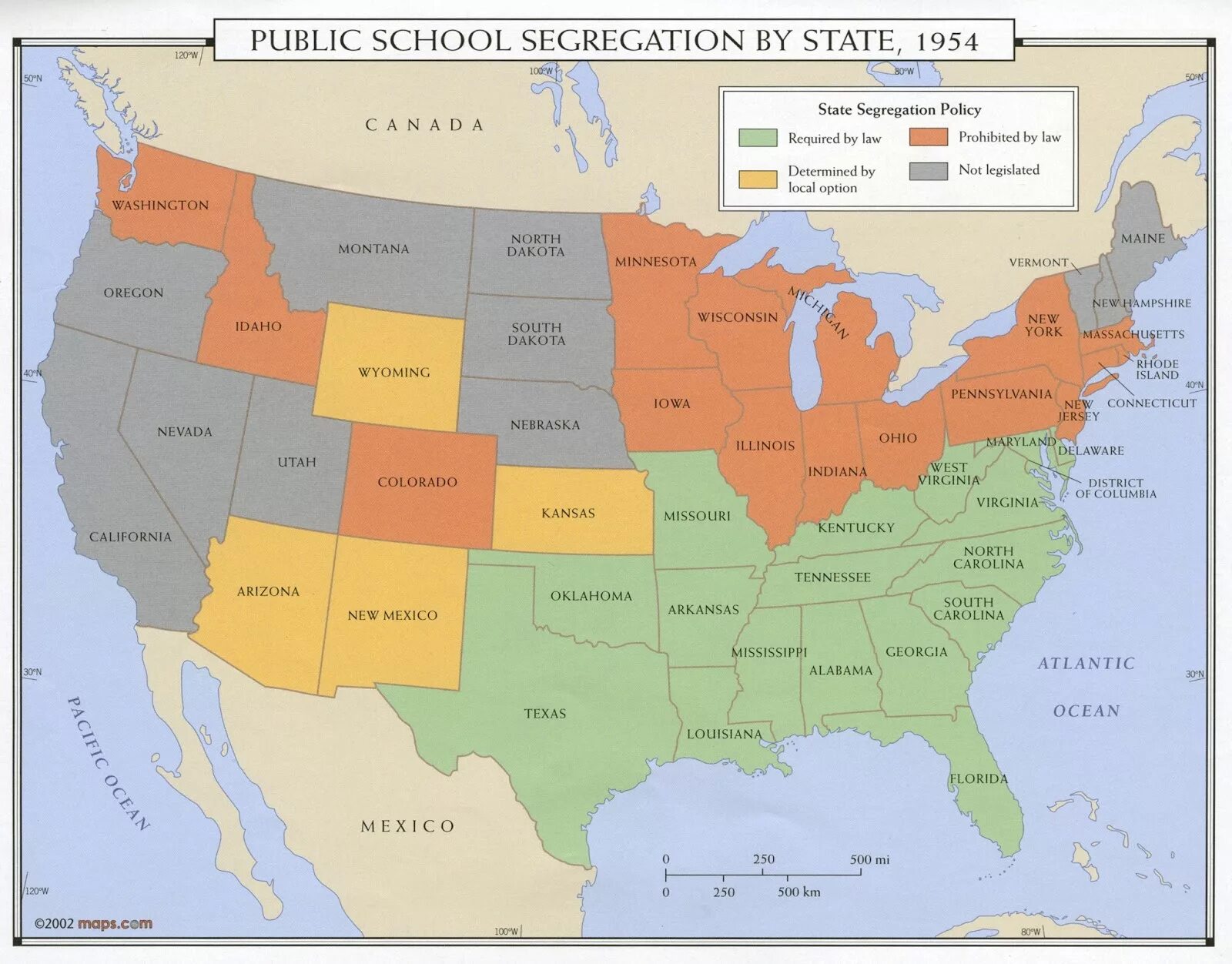 U map. Usa map segregation. сегрегация в школах сша карта. сегрегация в каких штатах. united states history school map.