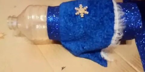 Снегурочка из пластиковой бутылки своими руками