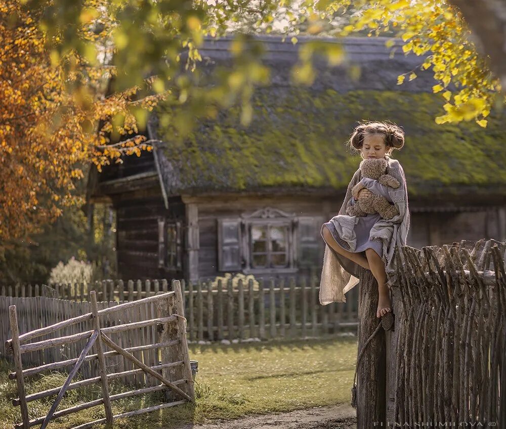 Фотосессия в деревне. Деревенские мотивы. Фотосессия в деревенском доме.