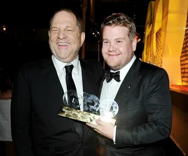 11. Harvey Weinstein, pictured with Corden in 2012, has been accused of rap...