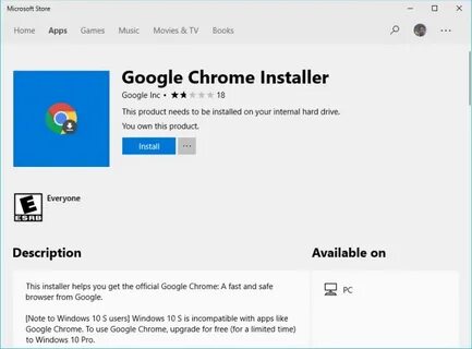 Google installer версии