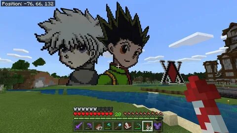 download Minecraft Pixel Art Killua Hxh Tutorial Youtube,25 Killua Minecraf...