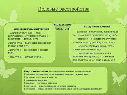 Нарушения волевого поведения