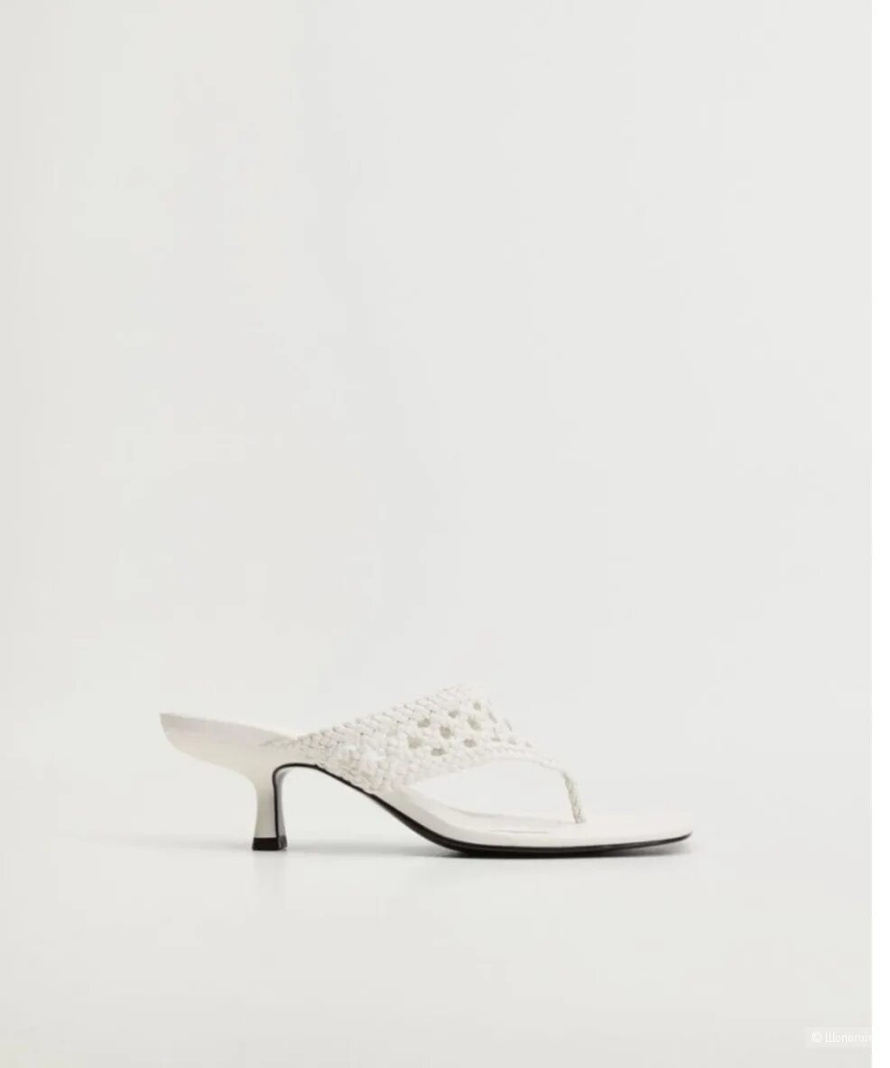 169 85. Mango Sandals with Braided Heel Design.