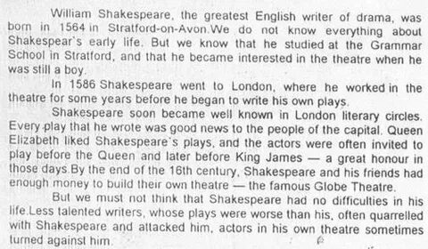 William shakespeare greatest english
