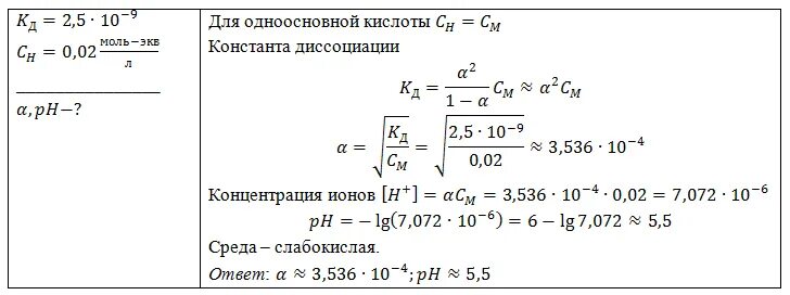 Определить ph и степень диссоциации предложенного раствора. Константа диссоциации гидрокарбоната натрия. . найти степени диссоциации в 0,2 н. растворах: hf. степень диссоциации м решение задачи. степень превращения и степень диссоциации одно и тоже?.