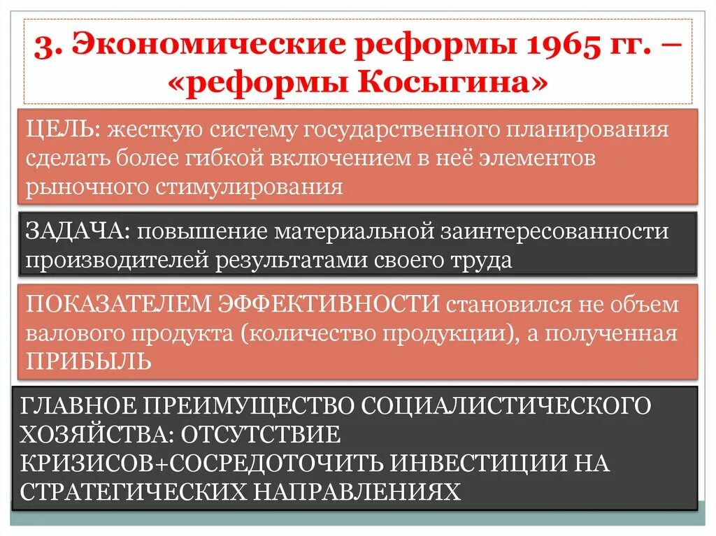 Косыгинская реформа хозяйственная 1965. Цели реформы Косыгина 1965. Косыгинская реформа 1965 цели. Цели экономической реформы Косыгина. Почему реформа претерпела изменения