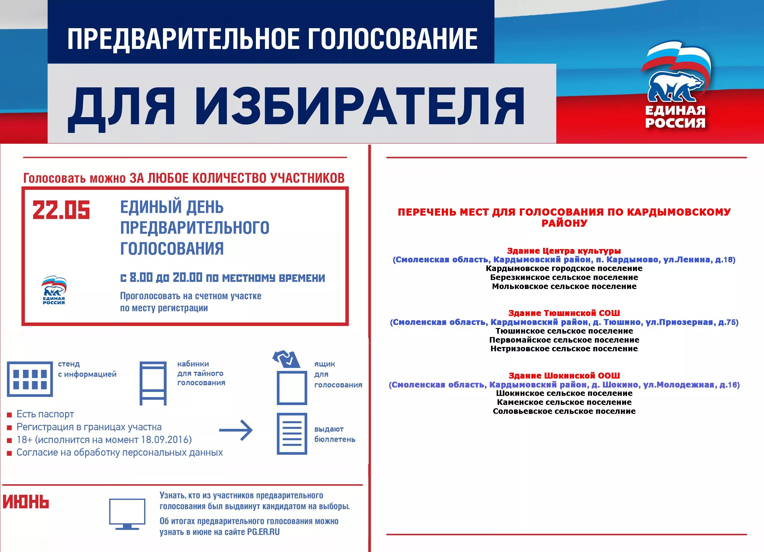 Проголосовать можно в любом месте. Предварительное голосование Единая Россия. Памятка предварительного голосования ер. Регистрация для голосования Единая Россия. Бюллетень предварительного голосования Единой России.