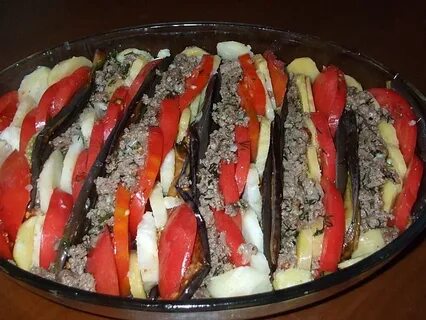 Баклажаны с картошкой в духовке с сыром
