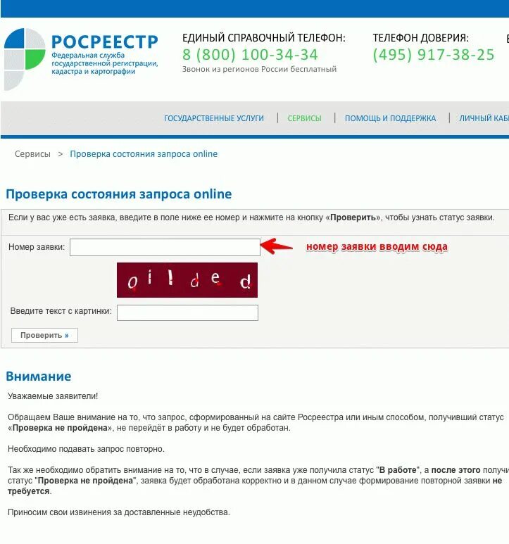 Сервис проверки статуса