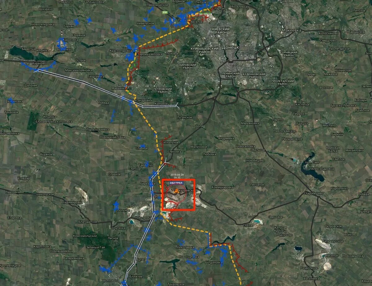 Марьинка донецкая область на карте. Зоряное донецкая область на карте. Ласточкино днр на карте. Карта авдеевки со спутника. Марьинка донецкая на карте.