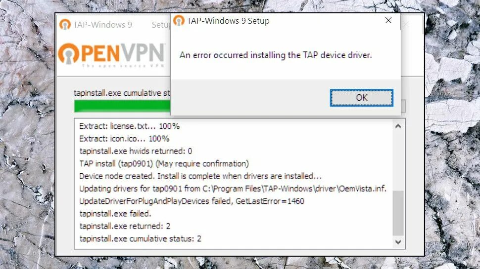 Outline failed install tap device. Tap windows. tap windows adapter. tap-windows provider v9. tap0901.