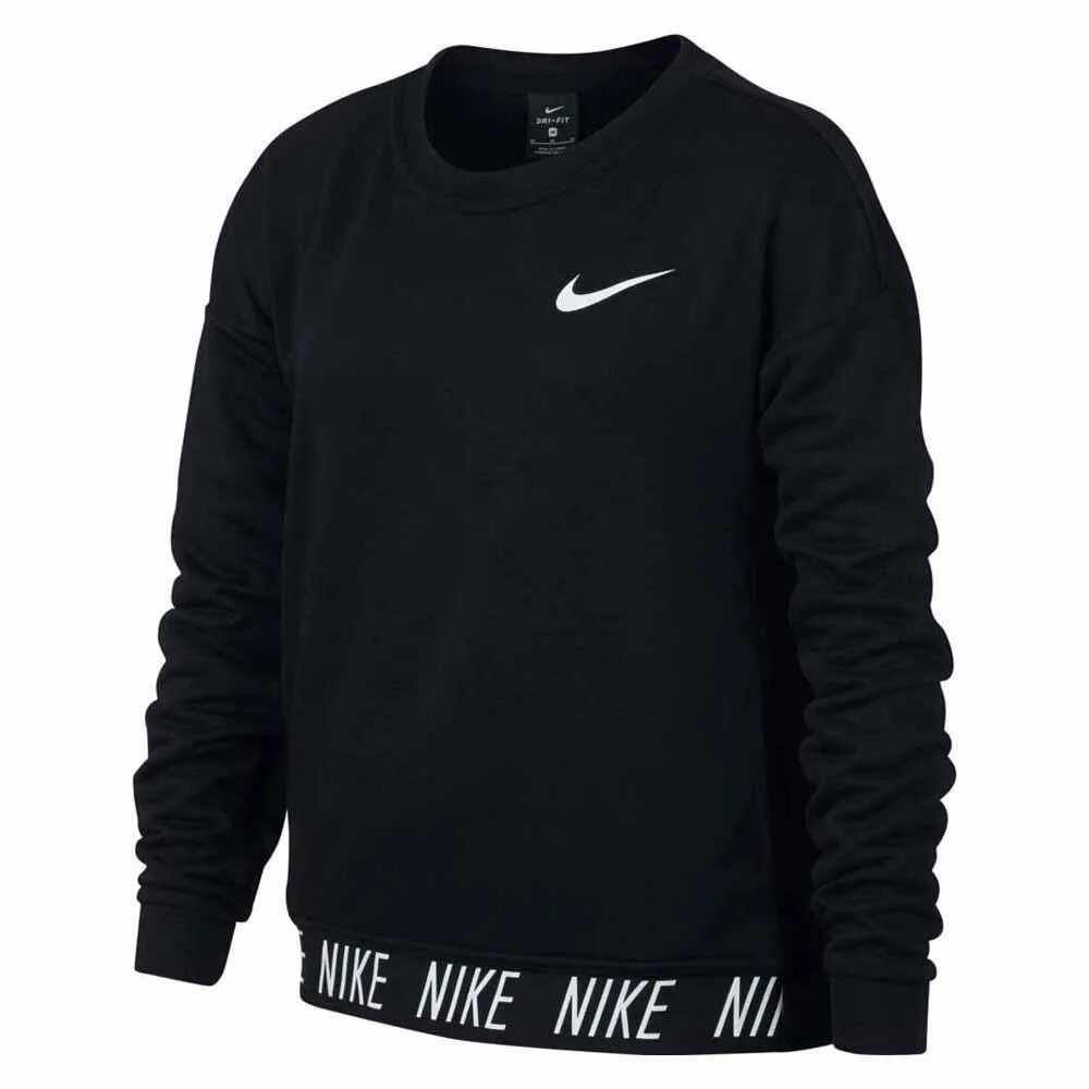 Черная кофта найк. Свитшот Nike Dry Crewneck. Найк драй фит кофта. Nike Sweatshirt черная. Свитшот Nike Dri Fit мужские черный.