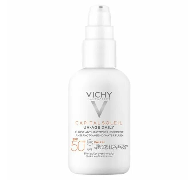 Виши флюид солнцезащитный 50+. Vichy Capital Soleil SPF 50 флюид. Vichy Capital Soleil солнцезащитный флюид UV-age Daily spf50+. Vichy SPF 50 Anti-age.