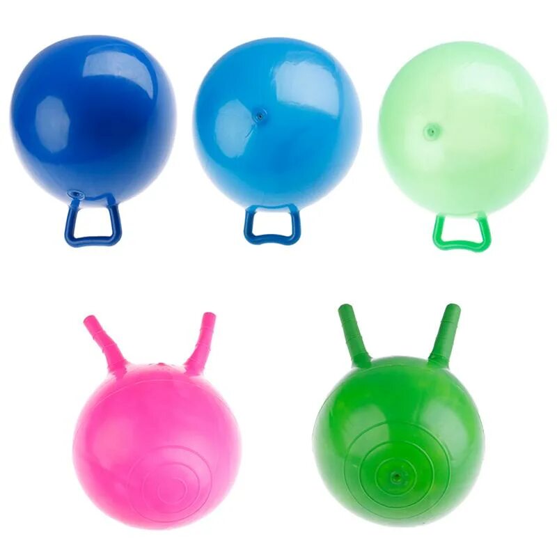 Надувные игрушки шарики. 1404b-3 игрушка "спортивный мяч" (в ассортименте). Мячи с ручками для прыгания. Резиновые шары. Игрушечные шарики.