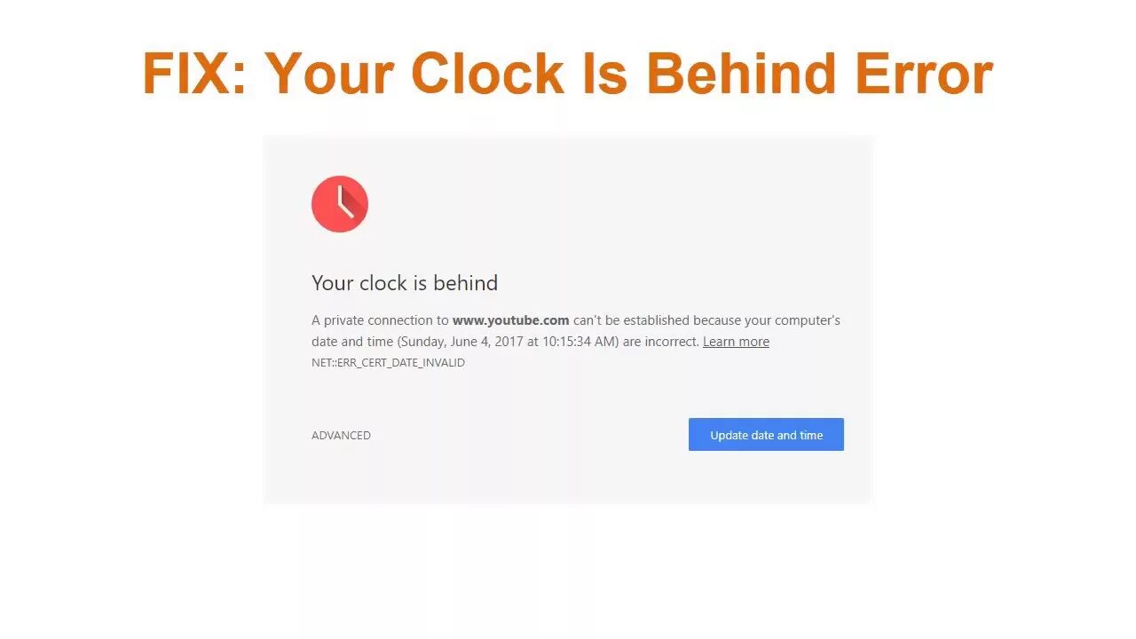 Your Clock is behind. Clock Error. Clock Error что делать. Your Clock is ahead что делать. Ошибка часов что делать