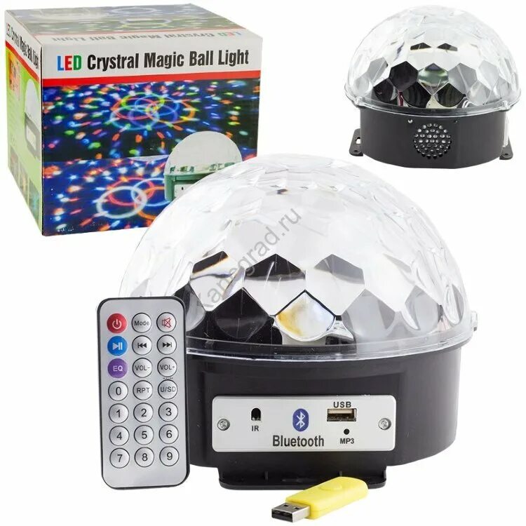 Mp3 led. Диско шар magic ball bt (bluetooth, usb, sd, пульт ду,2*5 вт, датчик звука). светодиодный диско шар c usb - led rgb magic ball light bluetooth. светодиодный проектор диско шар mp3 led magic ball bluetooth. светодиодный диско-шар led magic ball light x-11.