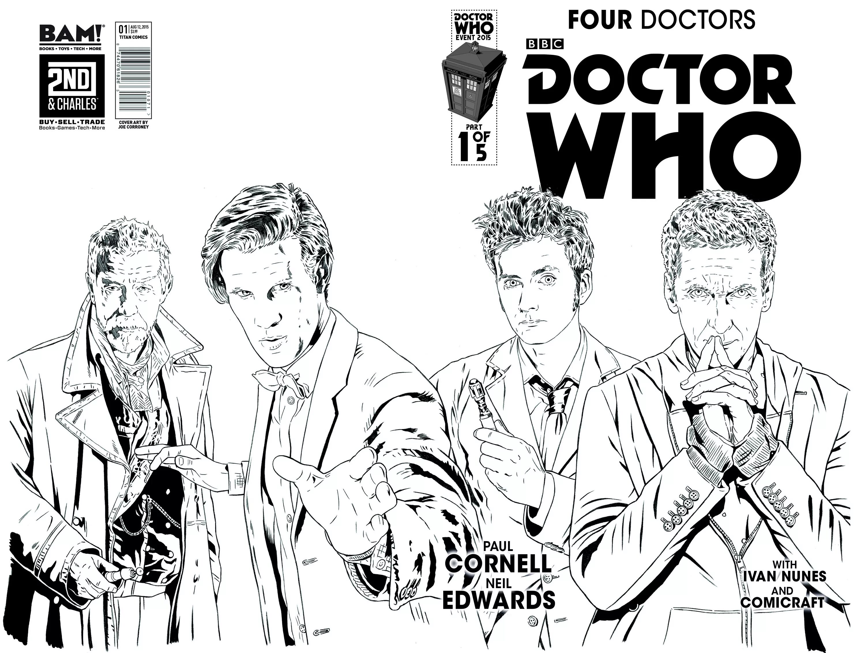 Four doctors. Доктор кто комиксы. Книжный магазин Блэка арт. Doctor who Comic Covers. Joe Corroney.