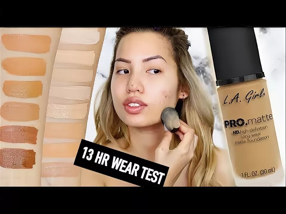 Pro coverage. La girl pro matte foundation. pro matte тональный. тональный крем la girl. l.a. girl pro matte foundation свотчи.