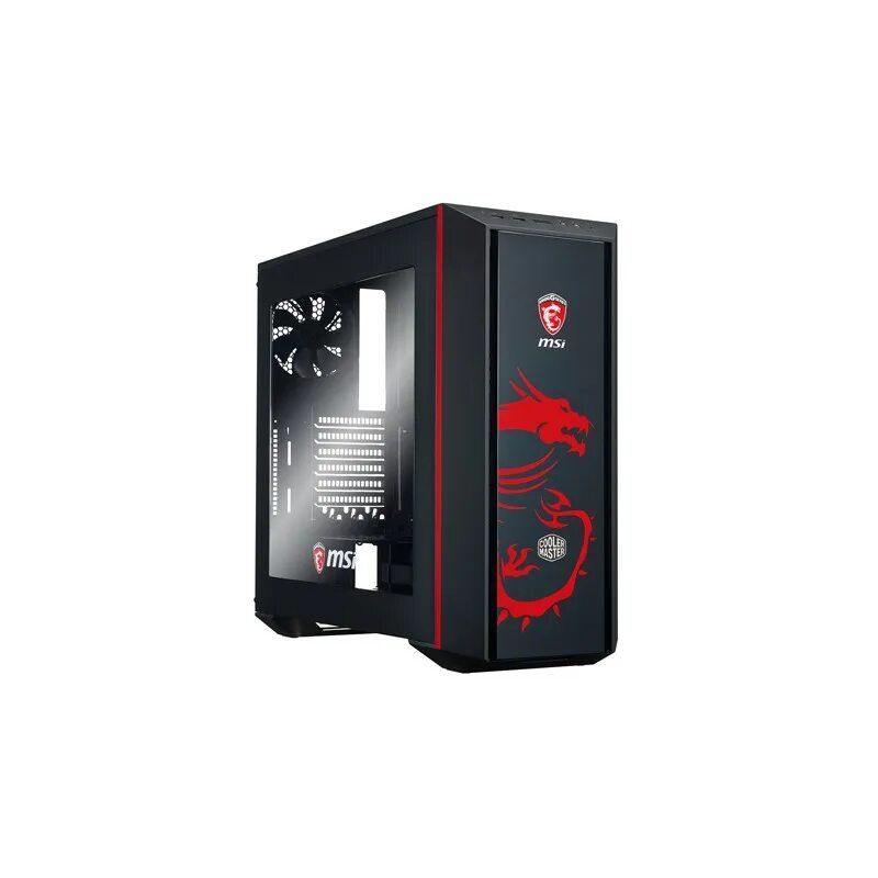 Cooler Master MASTERBOX 5 MSI Edition. Cooler Master MSI корпус. MSI Mini ITX черный корпус с красной панелью. Корпус Cooler Master Case maker 5 MSI Dragon.