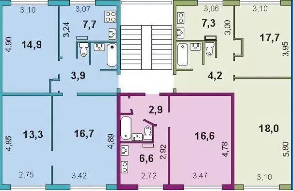 Панельная 9 этажка планировка 2 комнатная 80x. Хрущевка. I-467 (1-467) планировки квартир.