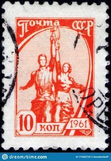 Photo about 1961, sickle, russia, postal - 174482725 