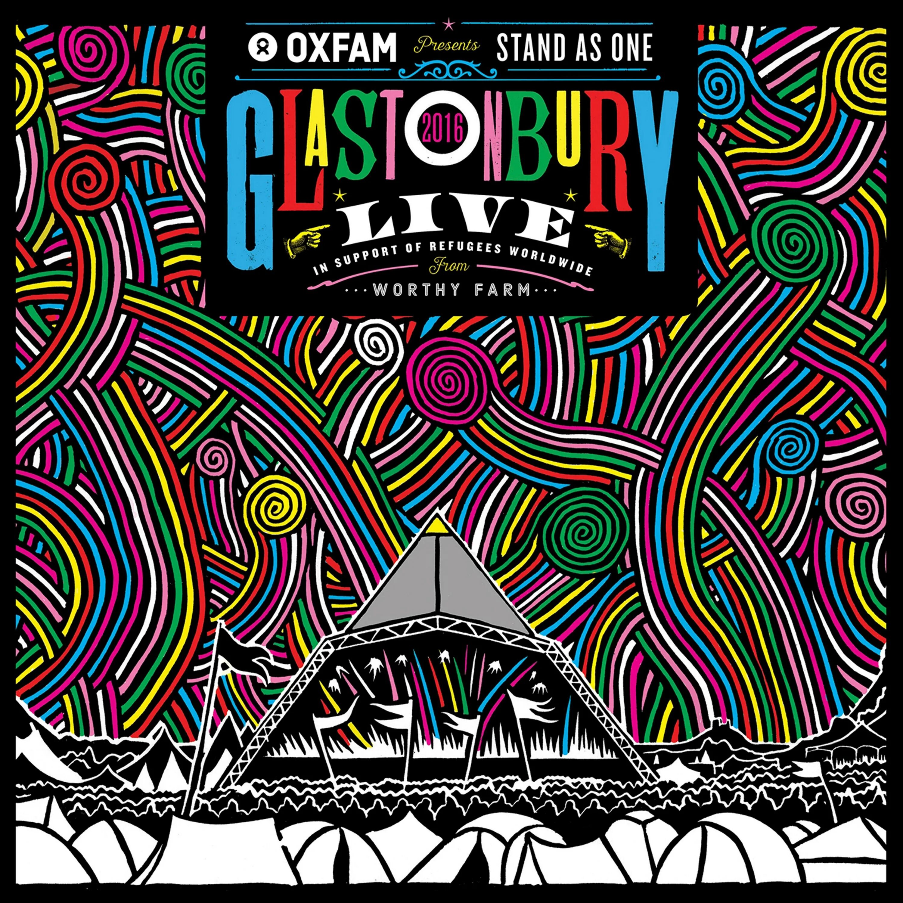 Present stand. Glastonbury Muse. The smile Live at worthy Farm. Stand as one. Glastonbury Stickers.