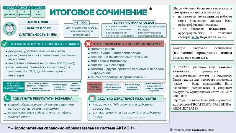 Как выглядит итоговое сочинение в 11 классе Государственная итоговая аттестация (11 класс)
