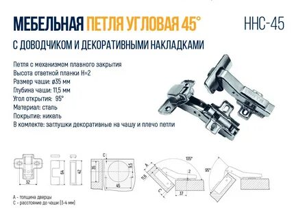 Диаметр мебельной петли