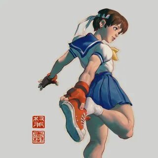 Sakura Street Fighter, Chun Li Street Fighter, Street Fighter Art...