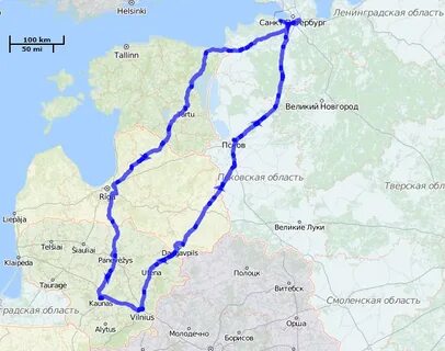 Расстояние до границы латвии