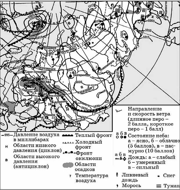 Антициклон и циклон огэ география