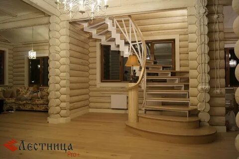 Лестница из бревна