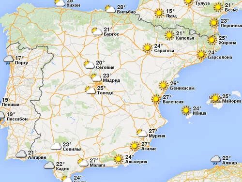 Погода испания на 14. Температурная карта Испании по месяцам. Средняя годовая температура в Испании. Погода в Испании сейчас. Погодная карта Испании.