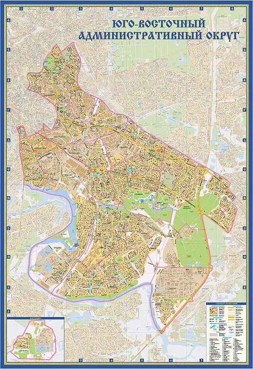 Карта восточного административного округа москвы. Юго-Восточный административный округ карта. Юго-Восточный округ Москвы на карте. Карта Юго-восточного округа Москвы. Юго-Восток Москвы на карте.