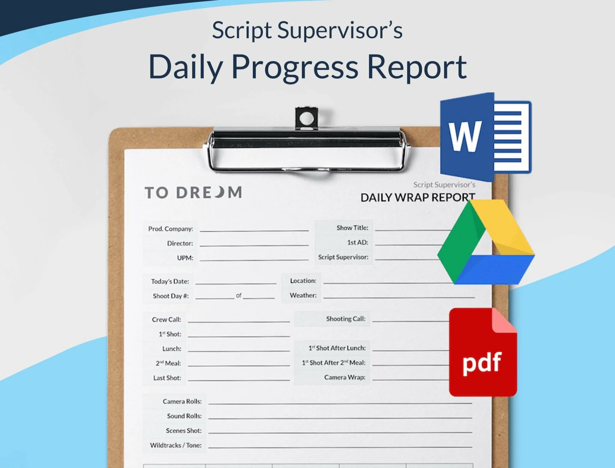 Скрипт супервайзер. Daily progress Report. Supervisor progress Card. Scripts report