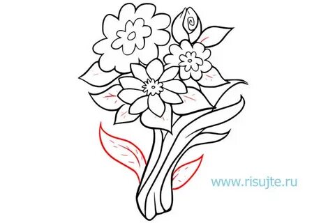 Букеты рисовать поэтапно
