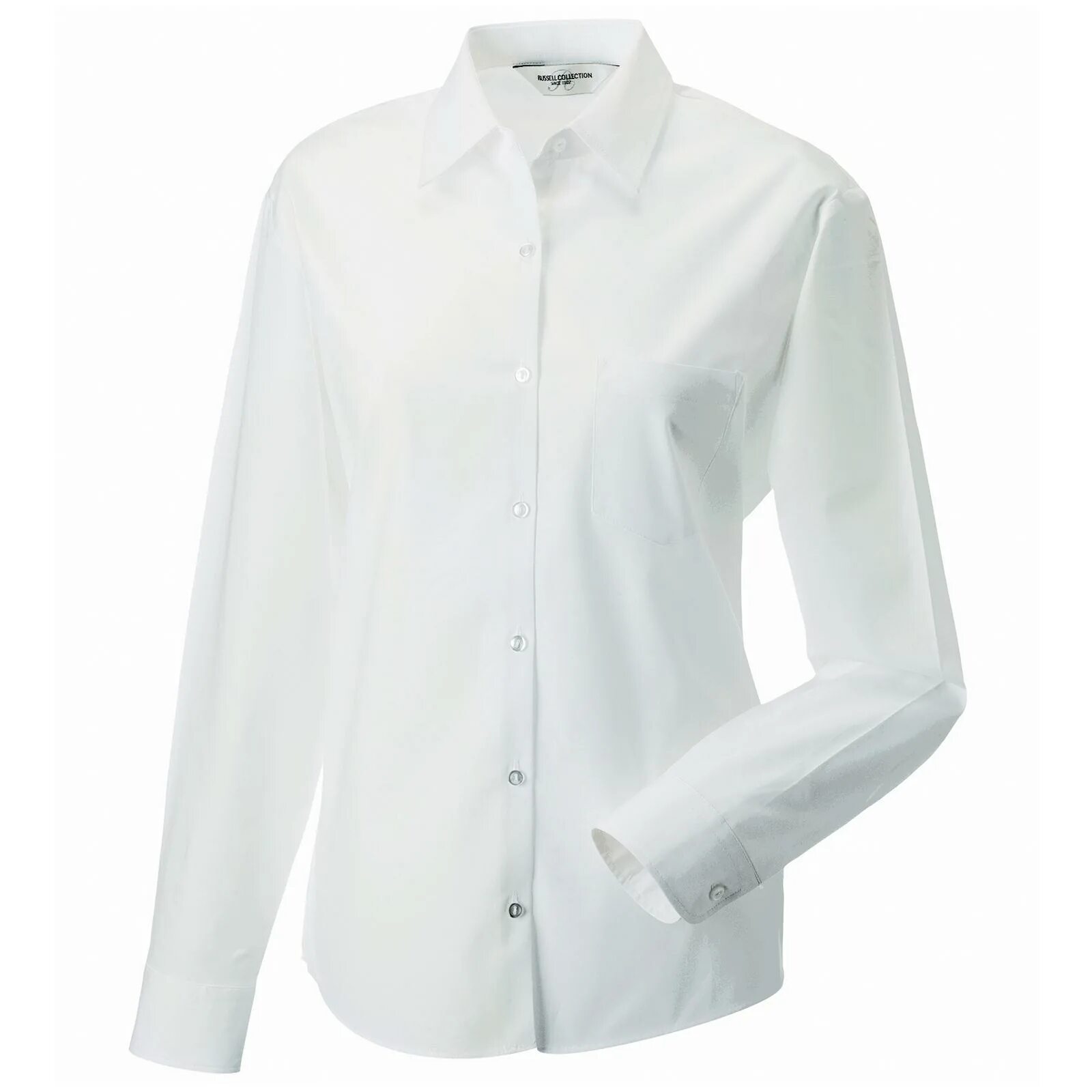 Рубашка женская Blanc du Nil. Поплин рубашка фасон. Camisa Blanca women. 515324 Blanc.