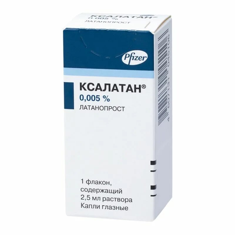 Ксалатан гл.кап.0,005%-2,5мл.фл.. Латанопрост (Ксалатан). Ксалатан капли гл. 0,005% 2,5мл. Ксалаком капли глазные 2,5мл.