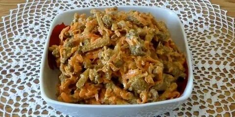 Рецепт салата обжорка с копченой колбасой