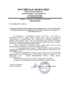 Письмо о внесении изменений в проект