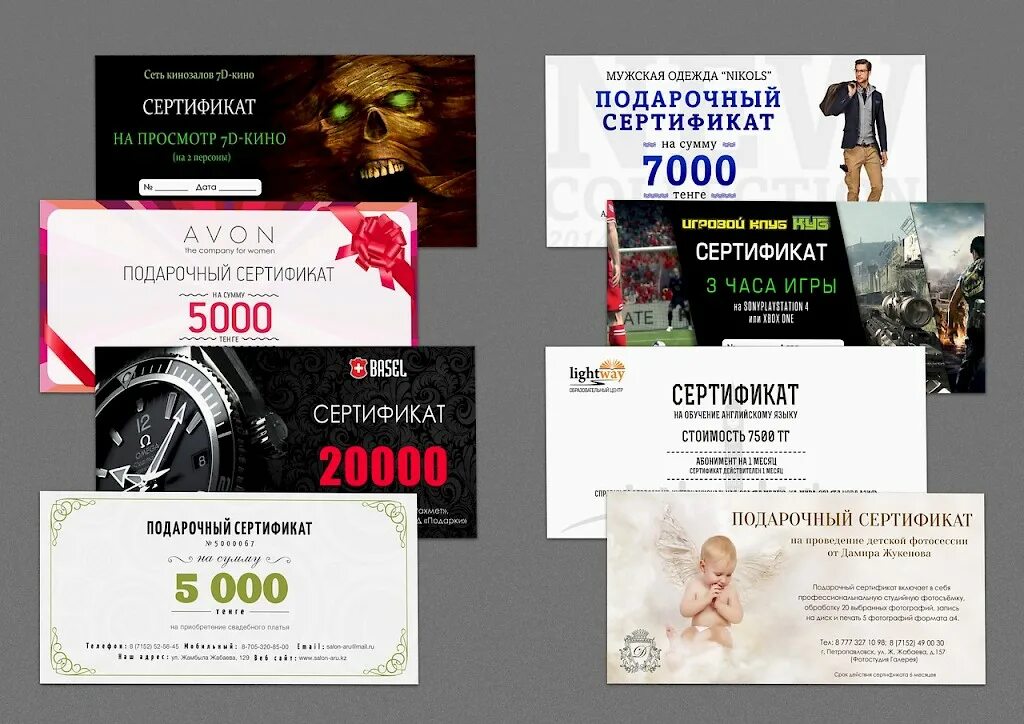 сертификат в кинотеатр